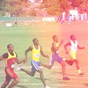 Image of boys running, jamaican high schools.