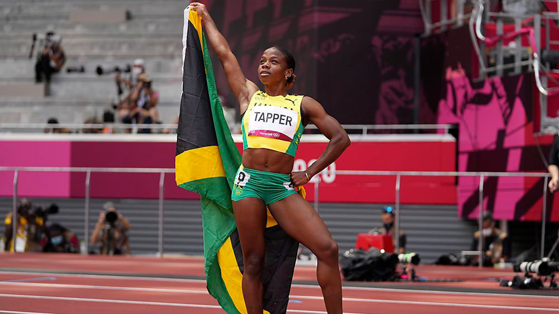 Megan Taps the Medal Box