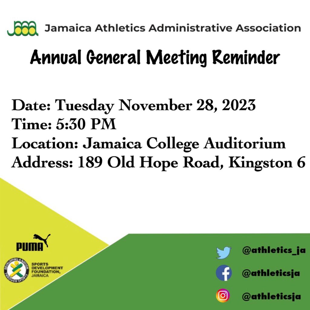 JAAA AGM Reminder 2023