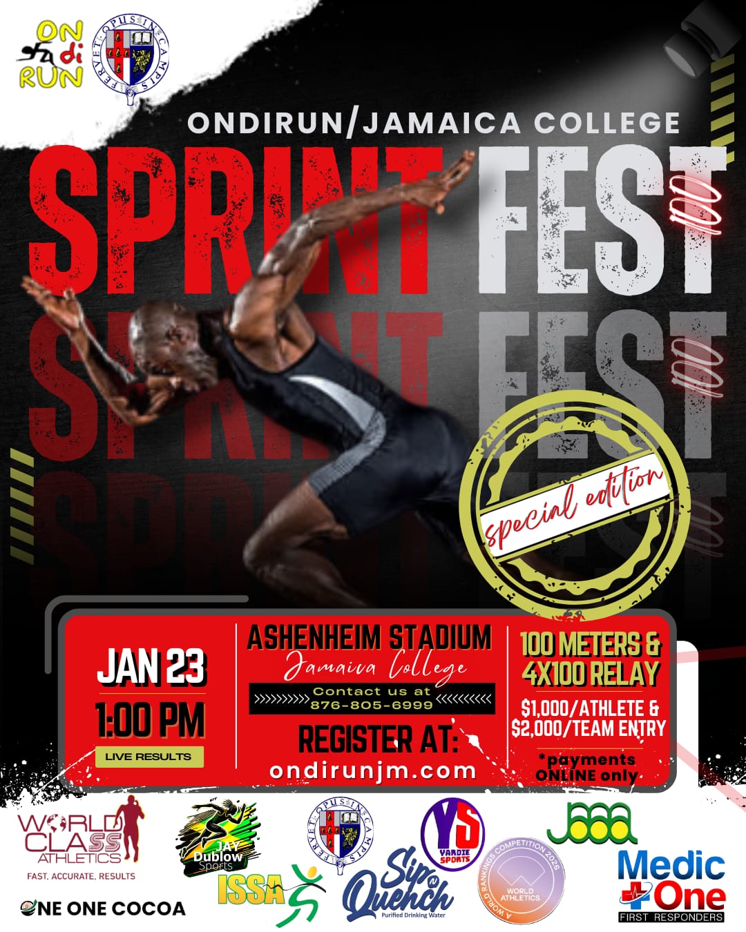 Featured Image for [OndiRun/SprintFest 100 Shifts to Jamaica College Amid Growing Season Disruptions] article